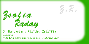 zsofia raday business card